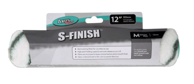 Axus Immaculate Grey Series S-Finish Roller Sleeves 12" Inch