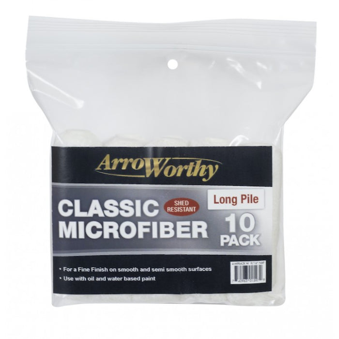 Arroworthy Classic Microfiber 4" Inch Mini Paint Roller Refills + Barracuda PushFit Cage