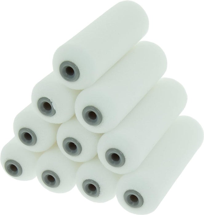 Coral 4" Inch High Density Foam Roller Sleeves - Foam Coater Paint Roller Cover 4" inch 10 Pack