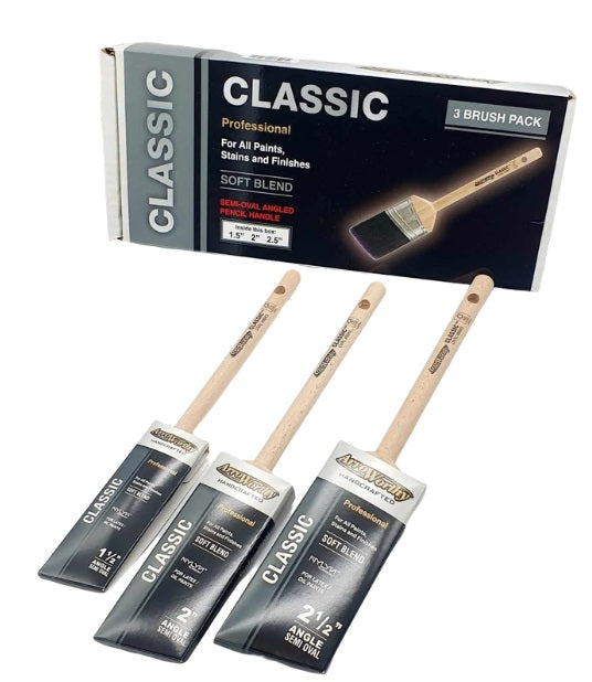 Arroworthy Classic Semi-Oval Paint Brush Set - Pencil Handle