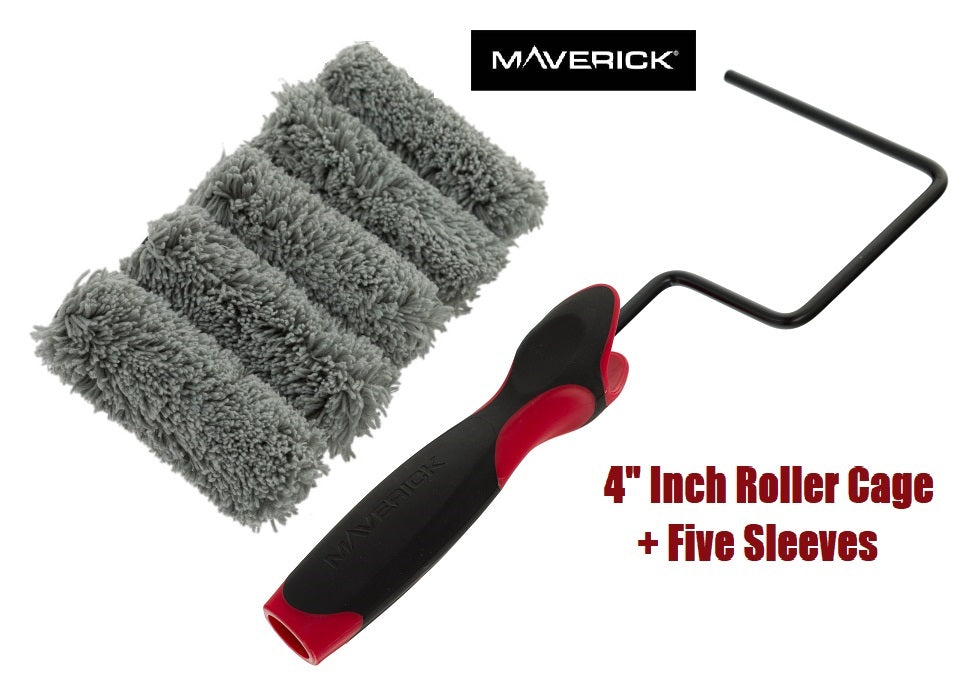 Maverick 500 Paint 4" Inch Mini-Roller Frame and Mni Roller Sleeve Set