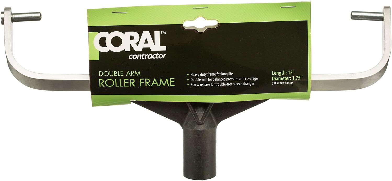 Coral Endurance 12 inch Paint Roller Frame Fixed Double Arm Design