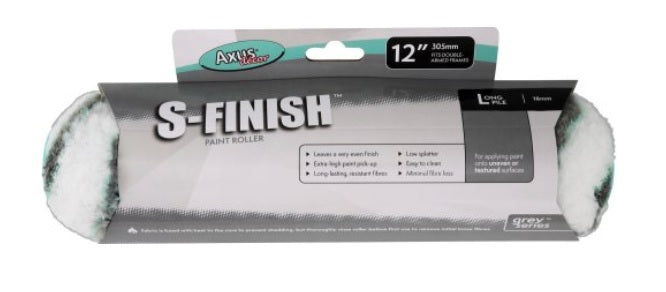 Axus Immaculate Grey Series S-Finish Roller Sleeves 12" Inch