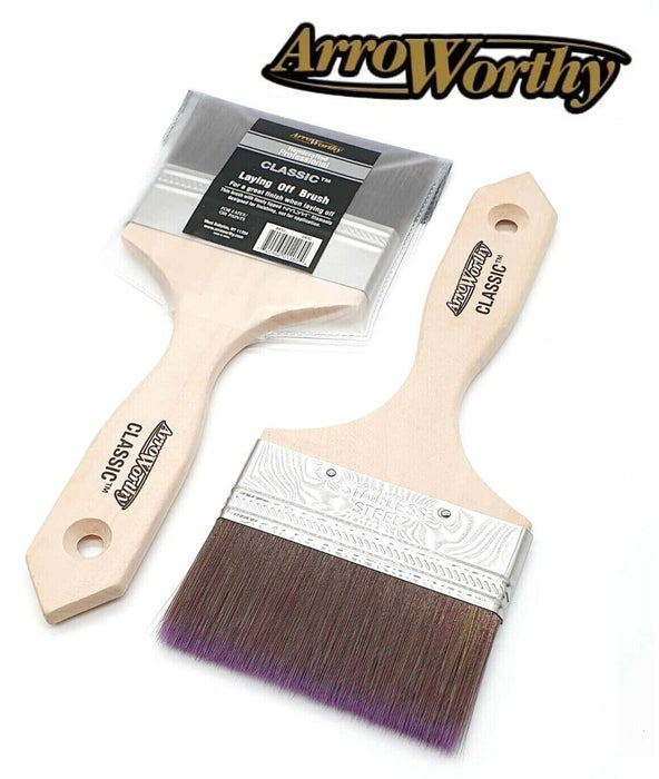 Arroworthy Classic 4" Inch Laying Off Brush 100mm - Nylon Bristles