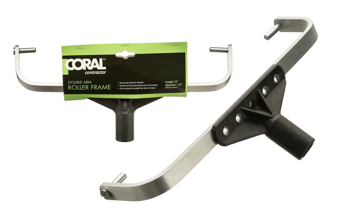 Coral Endurance 12 inch Paint Roller Frame Fixed Double Arm Design