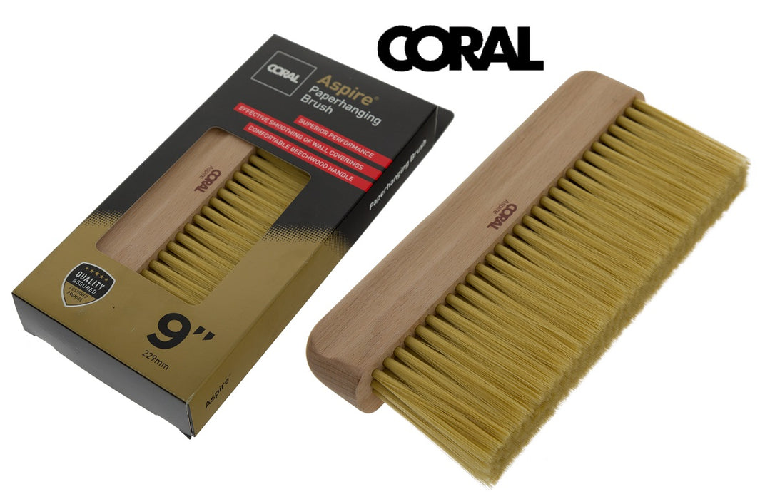 Coral Aspire 9" Inch Professional Wallpaper Paperhanging Wall Brush