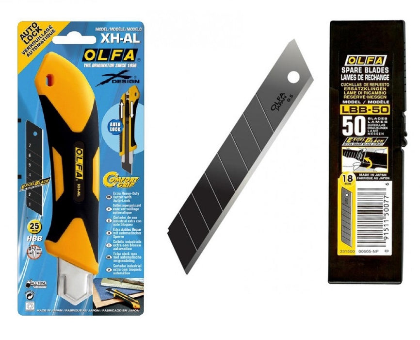 Olfa L5-AL X-Design Cutter with 50 Blade Pack Set