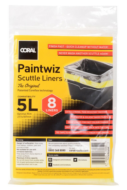 Coral Paintwiz Paint Kettle Bucket Liners Scuttle Liners - 2.5L,5L,15L,25L