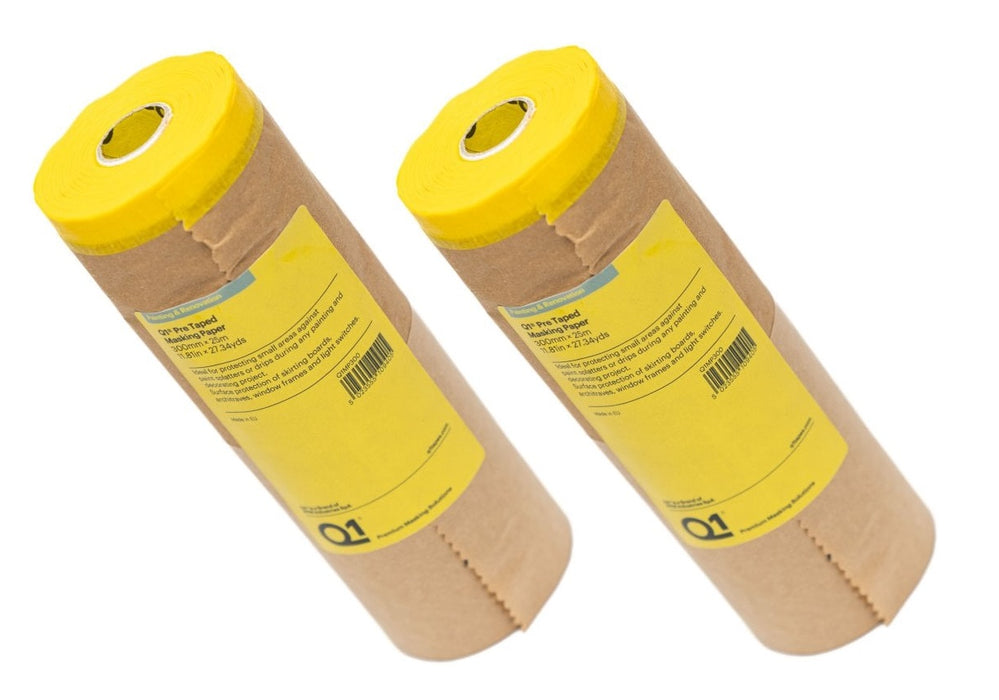 Q1 Pre-Taped Masking Paper- 180mm & 300m Rolls