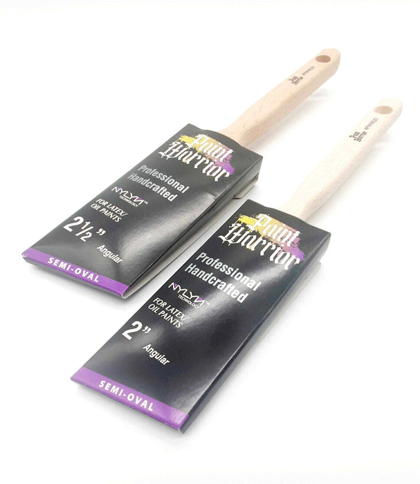 Paint Warrior Semi Oval Angled Cut Brush Set