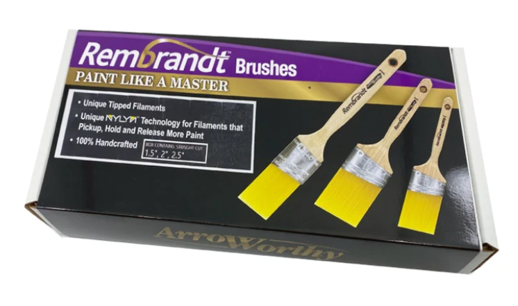 Arroworthy Rembrandt Synthetic Semi-Oval Angled Paint Brush BoxSet